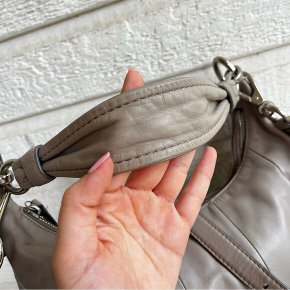 COACH Grey Taupe Kristin Hobo Satchel Crossbody 16808 Kristy Campbell Gray - Picture 3 of 9